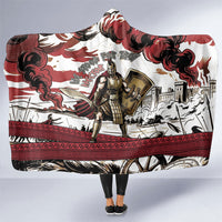 Hector Iliad Stood For Troy Hooded Blanket Ancient Greek Trojan Prince Hector Sword Shield Battle