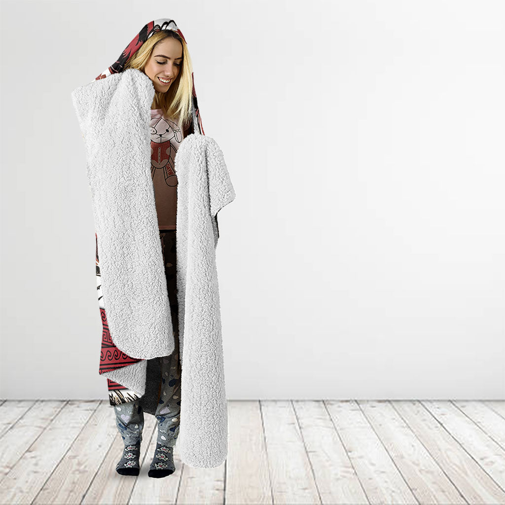 Hector Iliad Stood For Troy Hooded Blanket Ancient Greek Trojan Prince Hector Sword Shield Battle