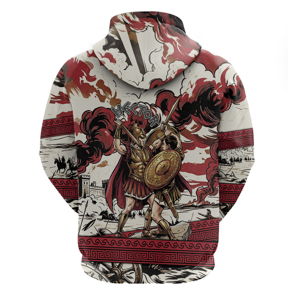 Hector Iliad Stood For Troy Hoodie Ancient Greek Trojan Prince Hector Sword Shield Battle