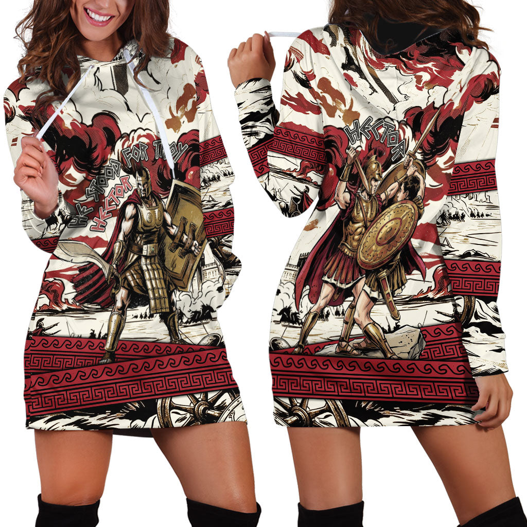 Hector Iliad Stood For Troy Hoodie Dress Ancient Greek Trojan Prince Hector Sword Shield Battle