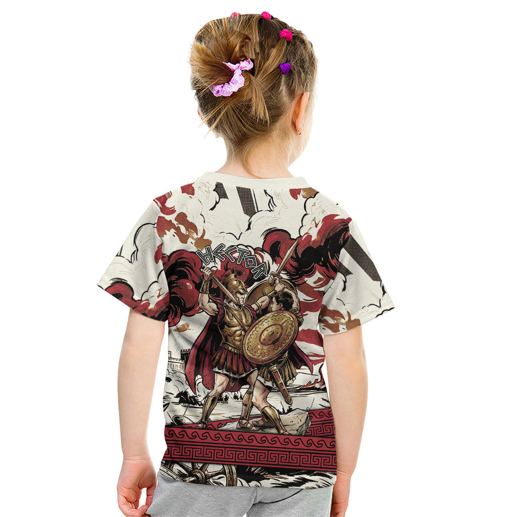 Hector Iliad Stood For Troy Kid T Shirt Ancient Greek Trojan Prince Hector Sword Shield Battle