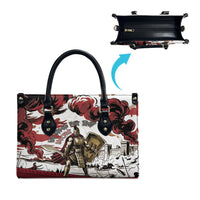 Hector Iliad Stood For Troy Leather Bag Ancient Greek Trojan Prince Hector Sword Shield Battle