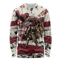Hector Iliad Stood For Troy Long Sleeve Shirt Ancient Greek Trojan Prince Hector Sword Shield Battle