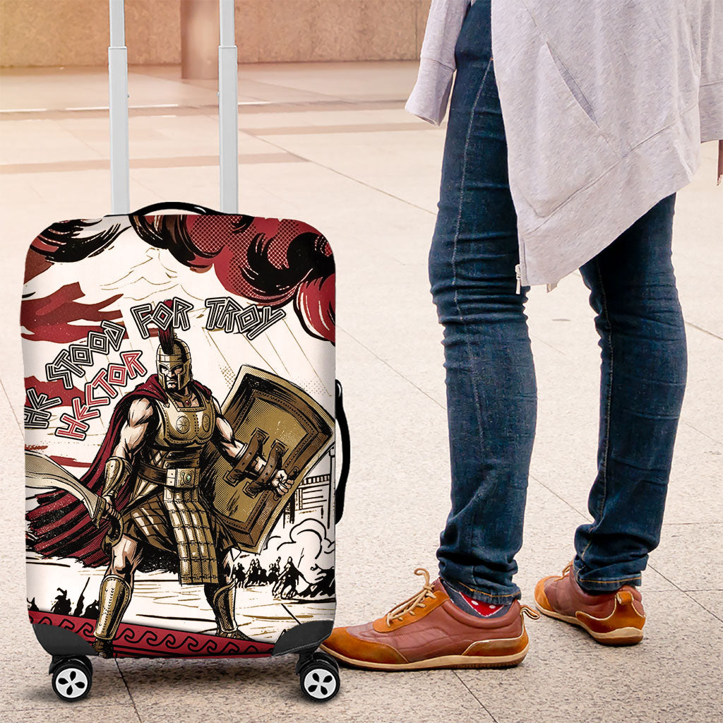 Hector Iliad Stood For Troy Luggage Cover Ancient Greek Trojan Prince Hector Sword Shield Battle