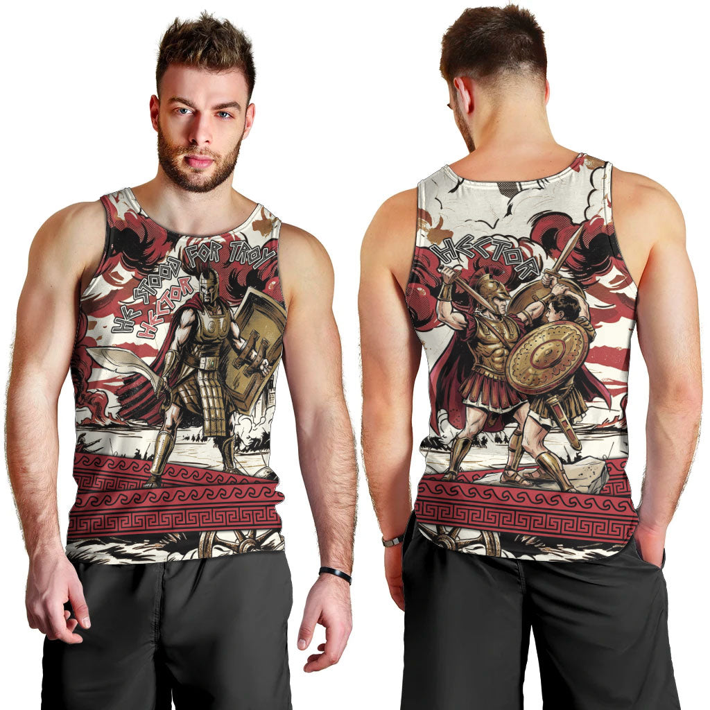 Hector Iliad Stood For Troy Men Tank Top Ancient Greek Trojan Prince Hector Sword Shield Battle