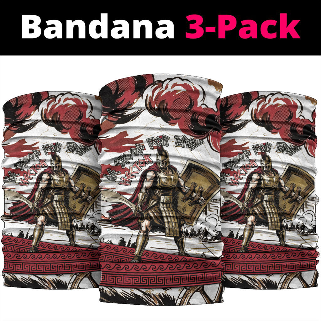 Hector Iliad Stood For Troy Neck Gaiter Ancient Greek Trojan Prince Hector Sword Shield Battle