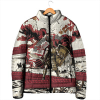 Hector Iliad Stood For Troy Padded Jacket Ancient Greek Trojan Prince Hector Sword Shield Battle