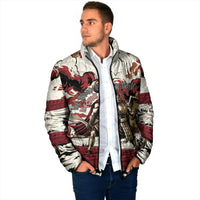Hector Iliad Stood For Troy Padded Jacket Ancient Greek Trojan Prince Hector Sword Shield Battle