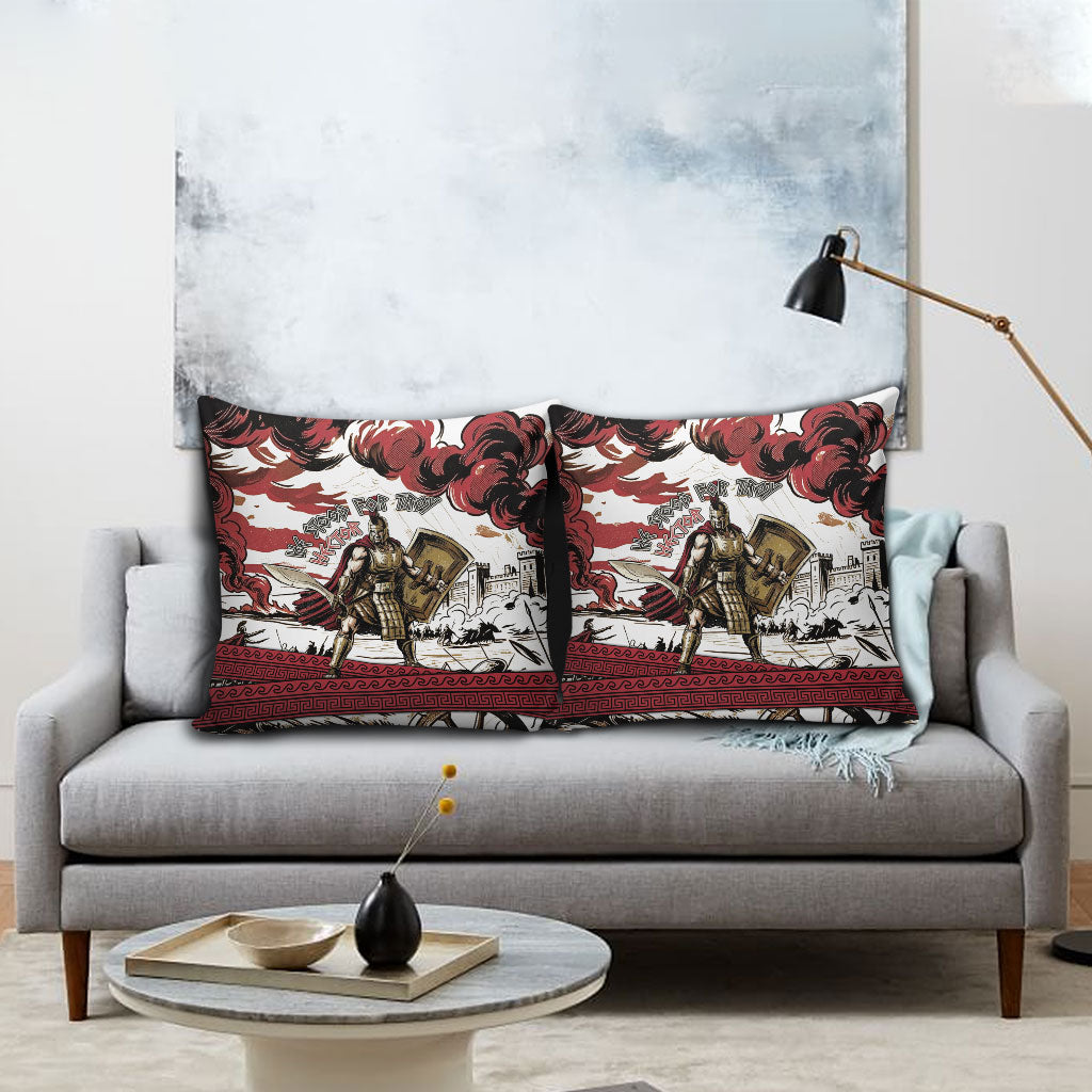 Hector Iliad Stood For Troy Pillow Cover Ancient Greek Trojan Prince Hector Sword Shield Battle
