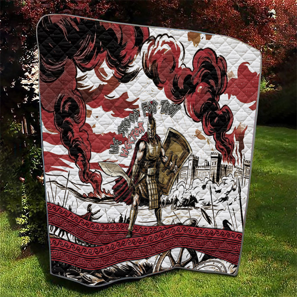 Hector Iliad Stood For Troy Quilt Ancient Greek Trojan Prince Hector Sword Shield Battle