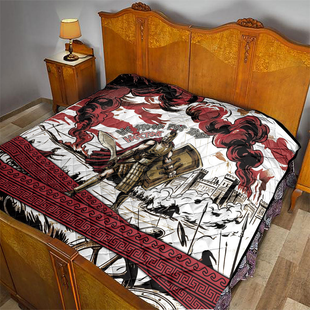 Hector Iliad Stood For Troy Quilt Ancient Greek Trojan Prince Hector Sword Shield Battle