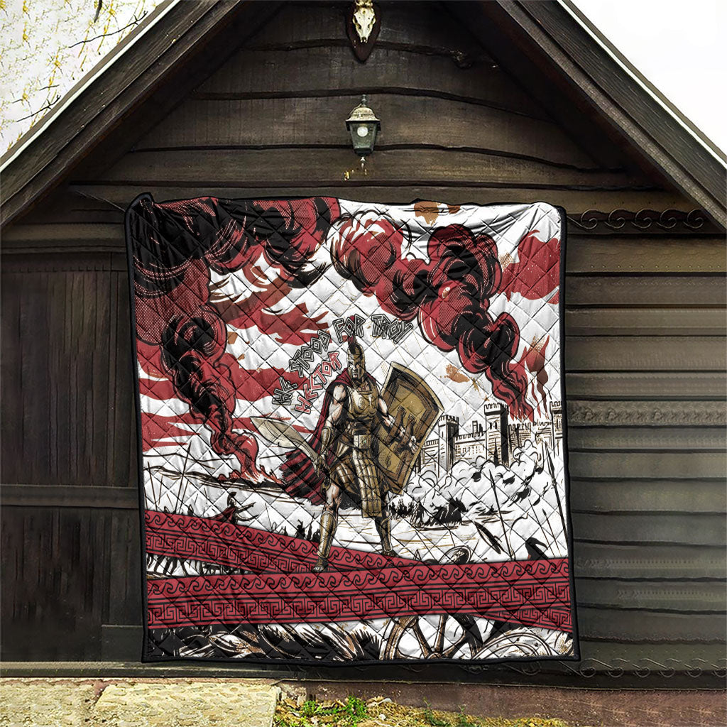 Hector Iliad Stood For Troy Quilt Ancient Greek Trojan Prince Hector Sword Shield Battle