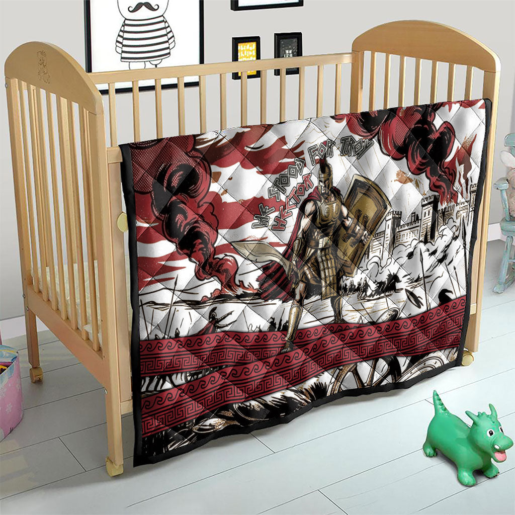 Hector Iliad Stood For Troy Quilt Ancient Greek Trojan Prince Hector Sword Shield Battle