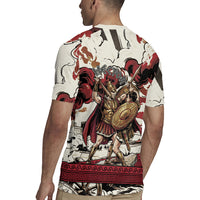 Hector Iliad Stood For Troy Rugby Jersey Ancient Greek Trojan Prince Hector Sword Shield Battle