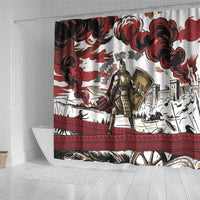 Hector Iliad Stood For Troy Shower Curtain Ancient Greek Trojan Prince Hector Sword Shield Battle