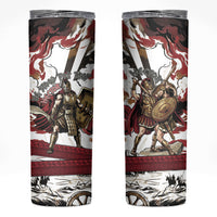Hector Iliad Stood For Troy Skinny Tumbler Ancient Greek Trojan Prince Hector Sword Shield Battle