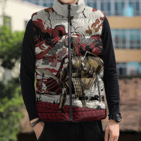 Hector Iliad Stood For Troy Sleeveless Puffer Jacket Ancient Greek Trojan Prince Hector Sword Shield Battle