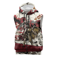 Hector Iliad Stood For Troy Sleeveless Zip Hoodie Ancient Greek Trojan Prince Hector Sword Shield Battle