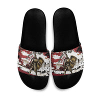 Hector Iliad Stood For Troy Slide Sandals Ancient Greek Trojan Prince Hector Sword Shield Battle