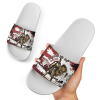 Hector Iliad Stood For Troy Slide Sandals Ancient Greek Trojan Prince Hector Sword Shield Battle