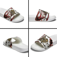 Hector Iliad Stood For Troy Slide Sandals Ancient Greek Trojan Prince Hector Sword Shield Battle