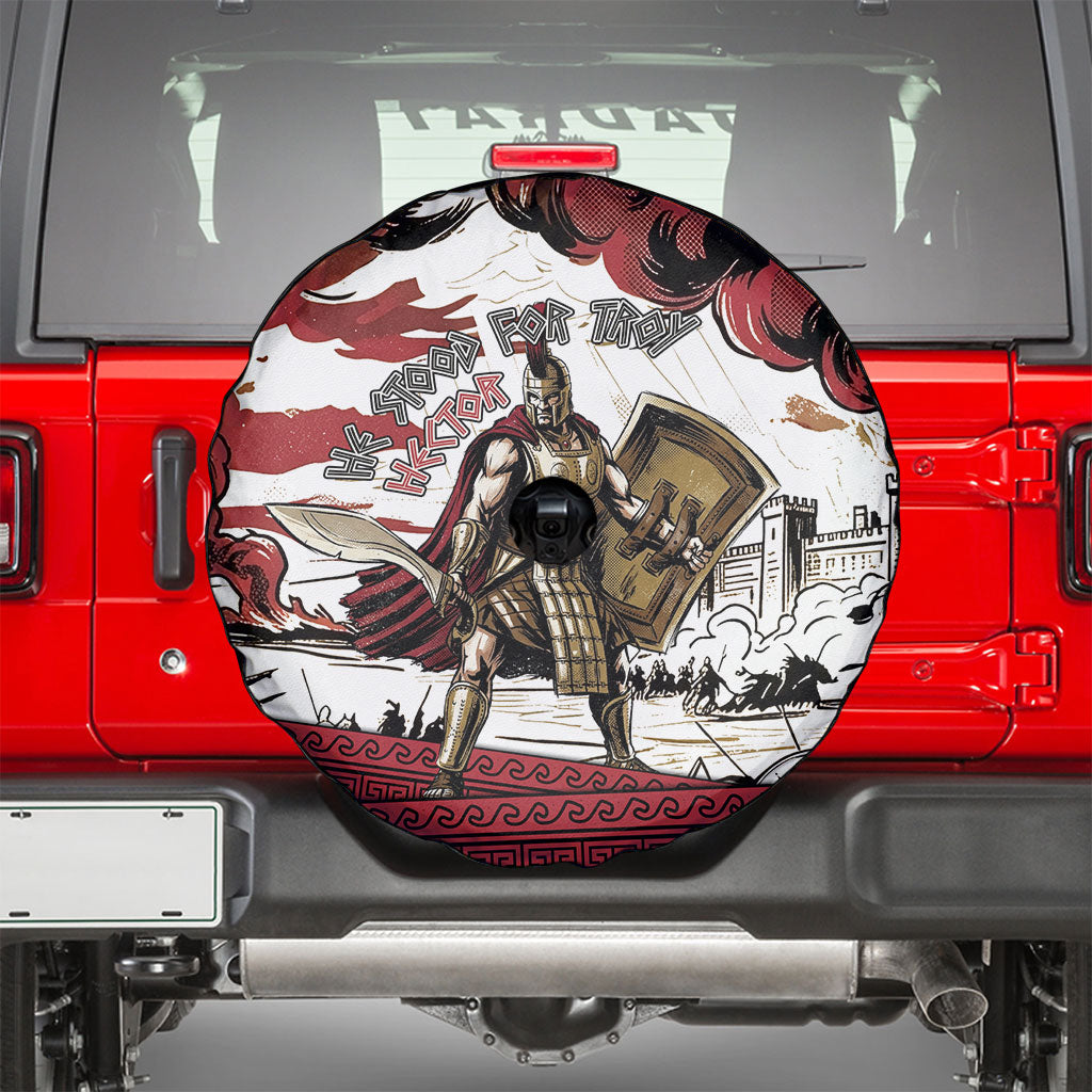 Hector Iliad Stood For Troy Spare Tire Cover Ancient Greek Trojan Prince Hector Sword Shield Battle