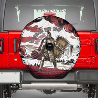 Hector Iliad Stood For Troy Spare Tire Cover Ancient Greek Trojan Prince Hector Sword Shield Battle