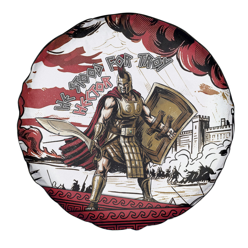 Hector Iliad Stood For Troy Spare Tire Cover Ancient Greek Trojan Prince Hector Sword Shield Battle