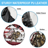 Hector Iliad Stood For Troy Spare Tire Cover Ancient Greek Trojan Prince Hector Sword Shield Battle