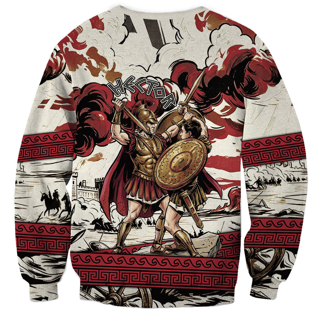 Hector Iliad Stood For Troy Sweatshirt Ancient Greek Trojan Prince Hector Sword Shield Battle
