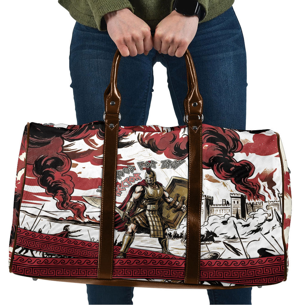 Hector Iliad Stood For Troy Travel Bag Ancient Greek Trojan Prince Hector Sword Shield Battle