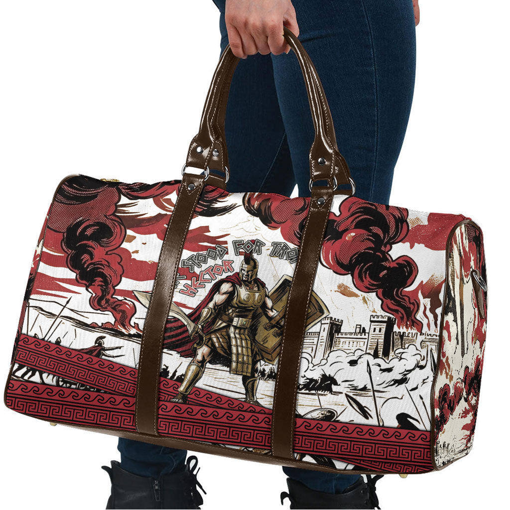Hector Iliad Stood For Troy Travel Bag Ancient Greek Trojan Prince Hector Sword Shield Battle