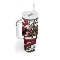 Hector Iliad Stood For Troy Tumbler With Handle Ancient Greek Trojan Prince Hector Sword Shield Battle