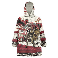 Hector Iliad Stood For Troy Wearable Blanket Hoodie Ancient Greek Trojan Prince Hector Sword Shield Battle