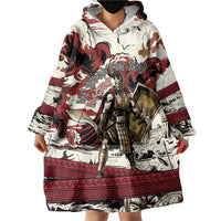 Hector Iliad Stood For Troy Wearable Blanket Hoodie Ancient Greek Trojan Prince Hector Sword Shield Battle