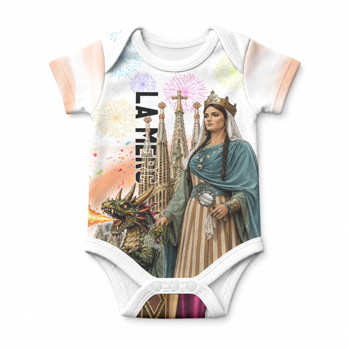 La Merce Festival Barcelona Baby Onesie Catalan Culture Sagrada Familia Castellers