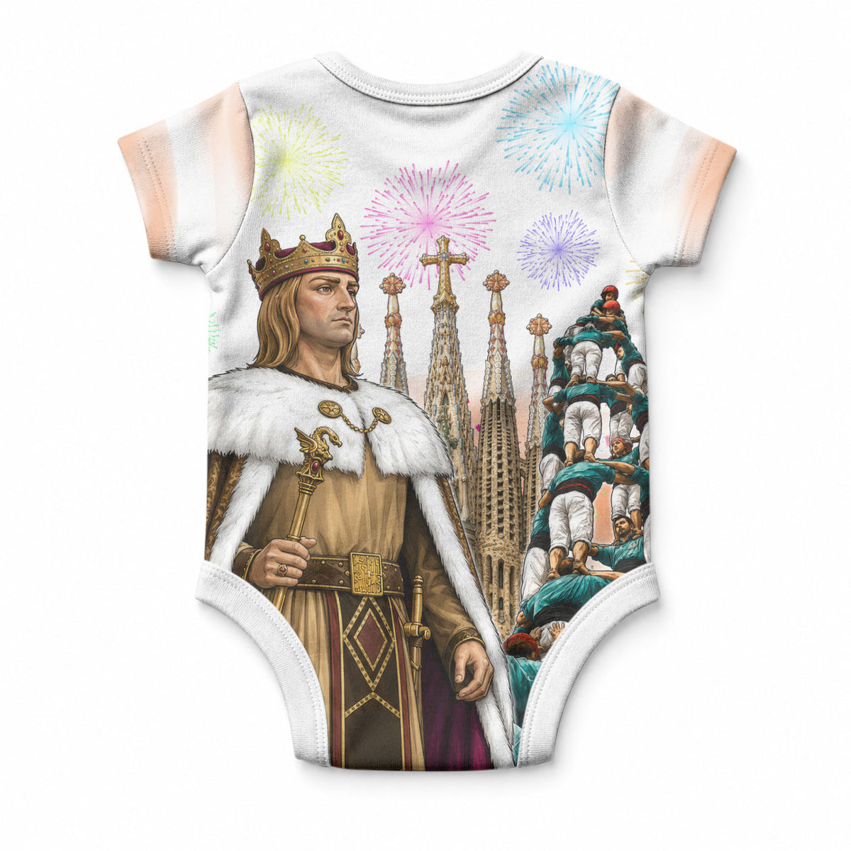 La Merce Festival Barcelona Baby Onesie Catalan Culture Sagrada Familia Castellers