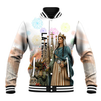 La Merce Festival Barcelona Baseball Jacket Catalan Culture Sagrada Familia Castellers