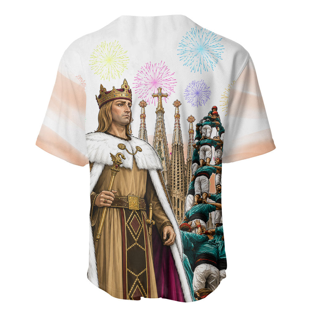 La Merce Festival Barcelona Baseball Jersey Catalan Culture Sagrada Familia Castellers