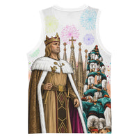 La Merce Festival Barcelona Basketball Jersey Catalan Culture Sagrada Familia Castellers