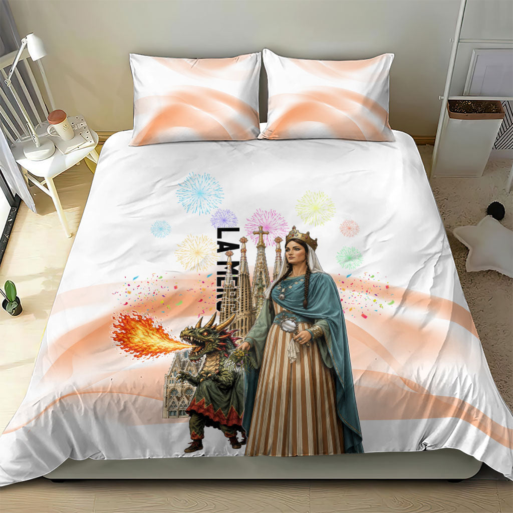 La Merce Festival Barcelona Bedding Set Catalan Culture Sagrada Familia Castellers