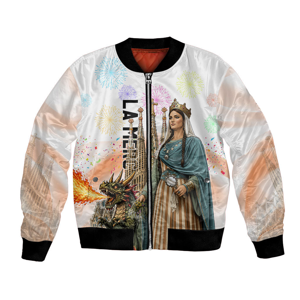 La Merce Festival Barcelona Bomber Jacket Catalan Culture Sagrada Familia Castellers