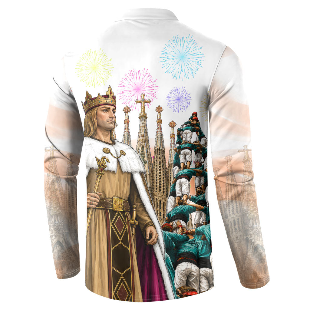La Merce Festival Barcelona Button Sweatshirt Catalan Culture Sagrada Familia Castellers
