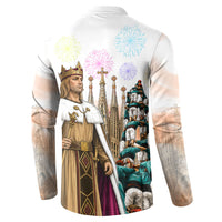La Merce Festival Barcelona Button Sweatshirt Catalan Culture Sagrada Familia Castellers