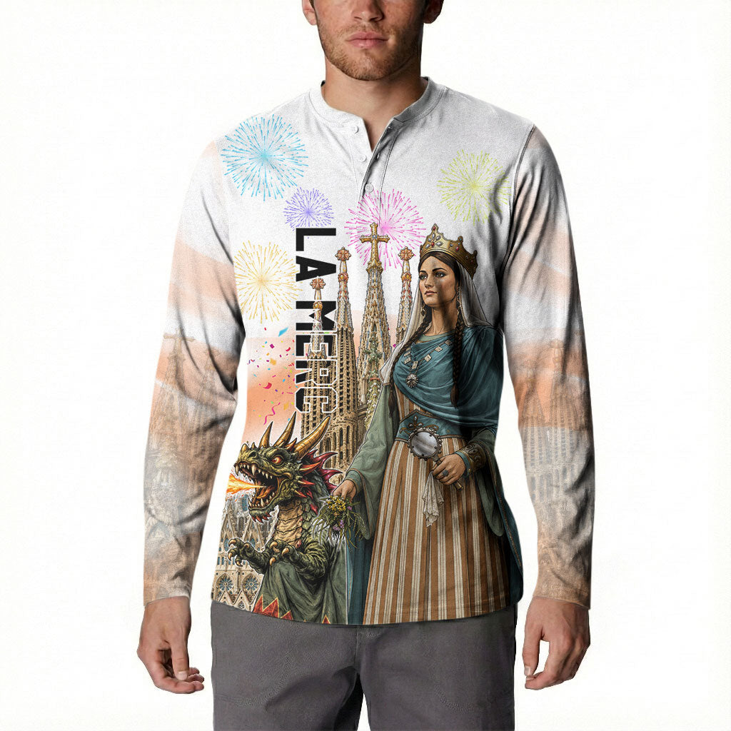 La Merce Festival Barcelona Button Sweatshirt Catalan Culture Sagrada Familia Castellers