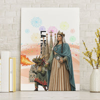La Merce Festival Barcelona Canvas Wall Art Catalan Culture Sagrada Familia Castellers