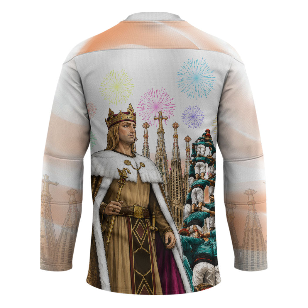 La Merce Festival Barcelona Hockey Jersey Catalan Culture Sagrada Familia Castellers