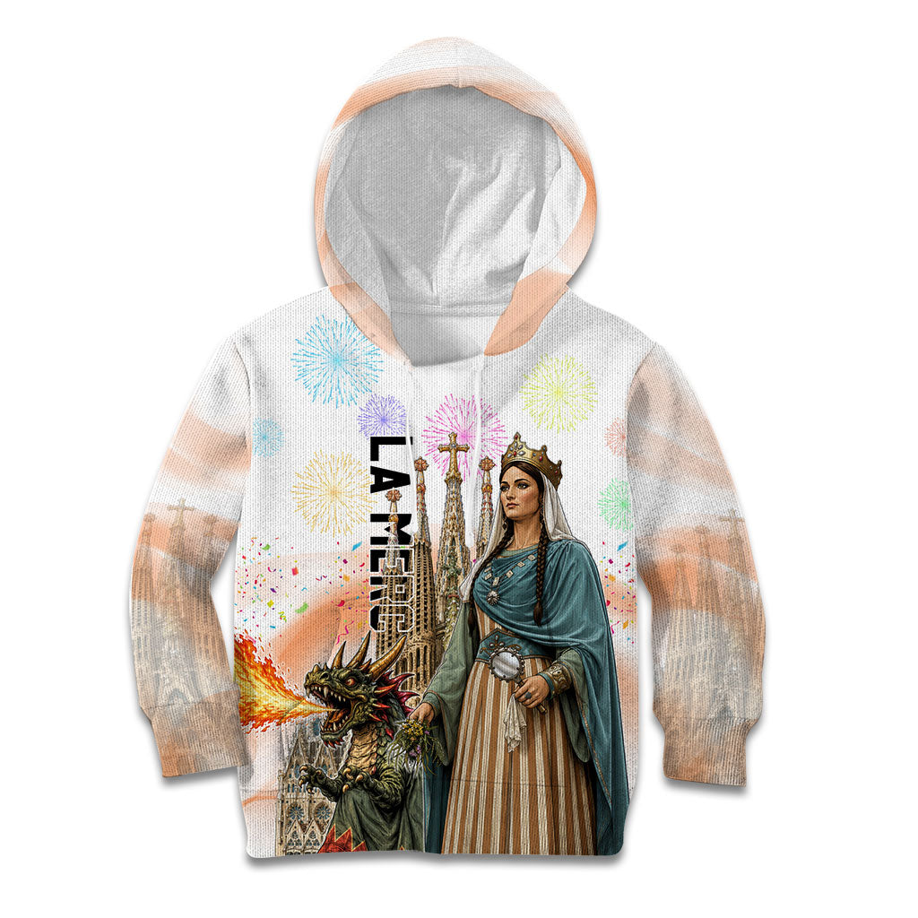 La Merce Festival Barcelona Kid Hoodie Catalan Culture Sagrada Familia Castellers