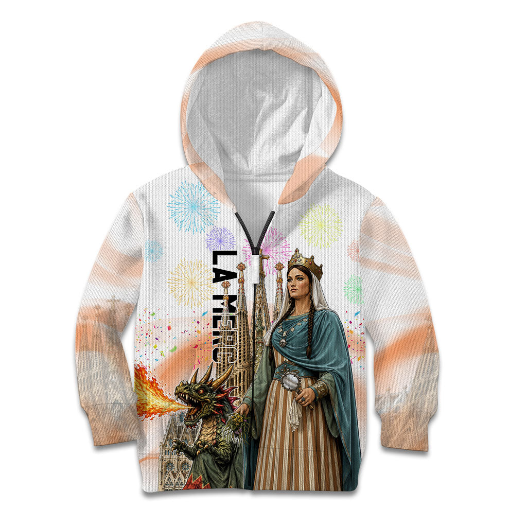La Merce Festival Barcelona Kid Hoodie Catalan Culture Sagrada Familia Castellers