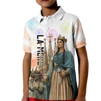 La Merce Festival Barcelona Kid Polo Shirt Catalan Culture Sagrada Familia Castellers
